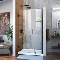  Shower Door - Swing Shower Door - Black