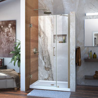  Shower Door - Swing Shower Door - Brushed Nickel
