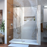  Unidoor Shower Door - Swing Shower Door - Chrome