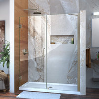  Shower Door - Swing Shower Door - Brushed Nickel
