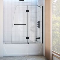  Aqua Shower Door - Swing Shower Door - Satin Black
