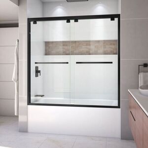 DSHDR166058009 Encore Shower Door - Sliding Shower Door - Satin Black