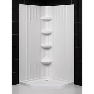 DDL6042C01 QWALL-2 Standard Enclosure Shower Enclosure - White