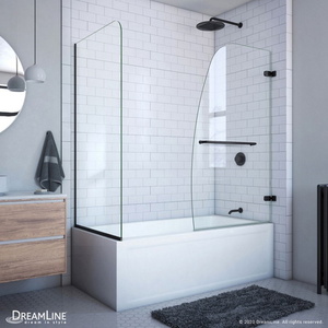 BSHDR3534586RT09 Aqua Uno Shower Door - Swing Shower Door - Satin Black