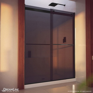 BSHDR636076HG09 Essence-H Shower Door - Sliding Shower Door - Satin Black