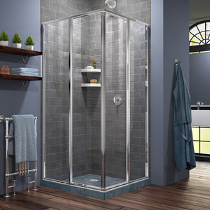 DSHEN813434001 Corner View Standard Enclosure Shower Enclosure - Chrome