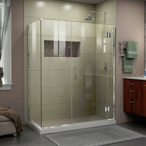 DE1232253001 Unidoor-X Shower Door - Swing Shower Door - Chrome