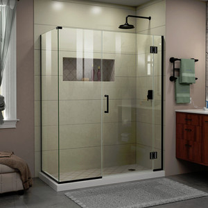 DE1232253009 Unidoor-X Shower Door - Swing Shower Door - Satin Black