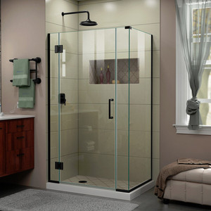 DE1270653009 Unidoor-X Shower Door - Swing Shower Door - Satin Black