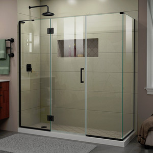 DE3242234L09 Unidoor-X Shower Door - Swing Shower Door - Satin Black