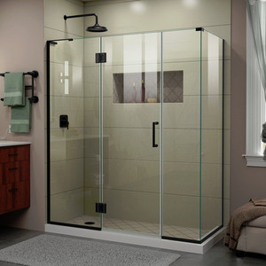 DE3261430L09 Unidoor-X Shower Door - Swing Shower Door - Satin Black