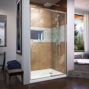 DSHDR224272004 Flex Shower Door - Swing Shower Door - Brushed Nickel