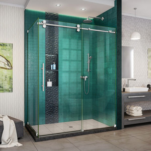 DSHEN613254208 Enigma-XO Shower Door - Sliding Shower Door - Polished Stainless Steel DSHEN613254208 Enigma-XO Shower Door - Sliding Shower Door - Polished Stainless Steel