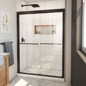 DSHDR185472006 Duet Plus Shower Door - Sliding Shower Door - Oil Rubbed Bronze