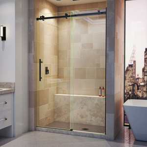 DSHDR6448761009 Enigma Shower Door - Sliding Shower Door - Satin Black DSHDR6448761009 Enigma Shower Door - Sliding Shower Door - Satin Black