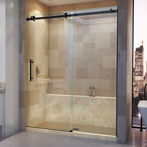 DSHDR6460761009 Enigma Shower Door - Sliding Shower Door - Satin Black DSHDR6460761009 Enigma Shower Door - Sliding Shower Door - Satin Black