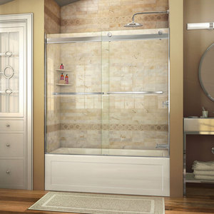 DSHDR636060004 Essence Shower Door - Sliding Shower Door - Brushed Nickel