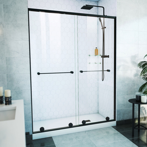 DSDHA60W760VXX09 Harmony Shower Door - Sliding Shower Door - Satin Black