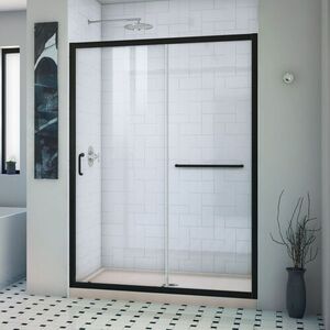 DDL6974C2209 Infinity-Z Shower Door - Sliding Shower Door - Satin Black/Biscuit DDL6974C2209 Infinity-Z Shower Door - Sliding Shower Door - Satin Black/Biscuit
