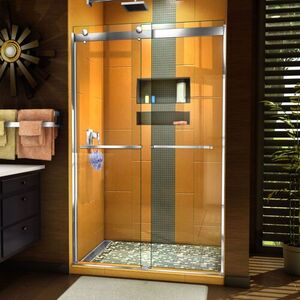 DSHDR634876201 Sapphire Shower Door - Sliding Shower Door - Chrome