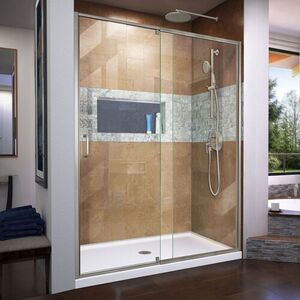 DSHDR226072004 Flex Shower Door - Swing Shower Door - Brushed Nickel