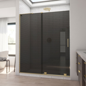 DSHDR1960723GR05 Mirage-X Shower Door - Sliding Shower Door - Brushed Gold