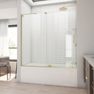 DSHDR1960580R05 Mirage-X Tub & Shower - Sliding Shower Door - Brushed Gold