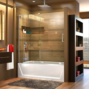 DSHDR1960580L01 Mirage Shower Door - Sliding Shower Door - Polished Chrome