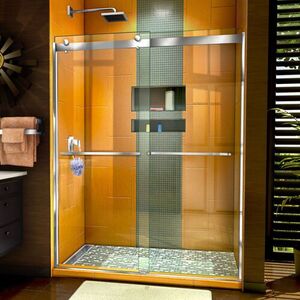 DSHDR636076201 Sapphire Shower Door - Sliding Shower Door - Chrome