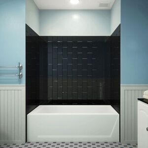 DSHBW156062088 QWALL-VS Tub Wall Kit Tub/Shower Wall Kit - Black