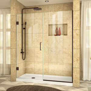 DSHDR24575721006 Unidoor Shower Door - Swing Shower Door - Oil Rubbed Bronze