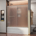 Dreamline DSHDR096058004FR Brushed Nickel Sliding Shower Door