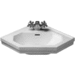 Duravit D0793420000 White Self Rimming Bathroom Sink