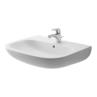  D-Code Wall Hung Bathroom Sink - White