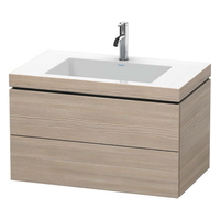  L-Cube Vanity Base Bathroom Vanity - Pine Silver