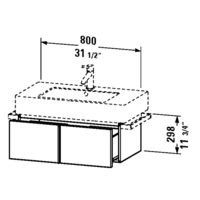 Vanity Base 31-1/2'' x 17-1/2'' x 11-3/4''