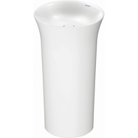  White Tulip Pedestal Bathroom Sink - White