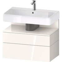  Qatego 31" to 44" Bathroom Vanity - White High Gloss