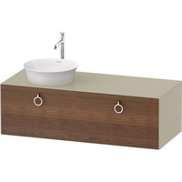  White Tulip Vanity Base Bathroom Vanity - American Walnut Taupe