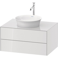  White Tulip Vanity Base Bathroom Vanity - White High Gloss