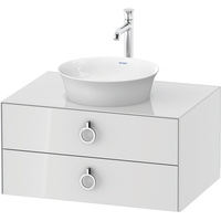 White Tulip Vanity Base Bathroom Vanity - White High Gloss
