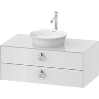  White Tulip Vanity Base Bathroom Vanity - White High Gloss