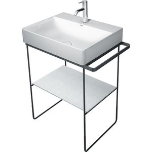 D2353600041/D0031014600 DuraSquare Console Bathroom Sink - White / Black Matt