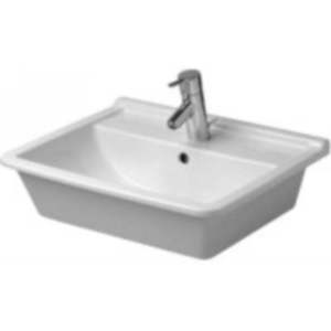 D0302560000 Starck 3 Self Rimming Bathroom Sink - White