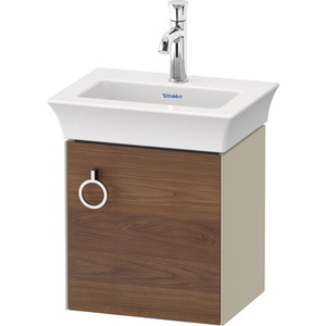 DWT4250R77H3 White Tulip Vanity Base Bathroom Vanity - American Walnut Taupe