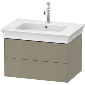 DWT43410H2H2 White Tulip Vanity Base Bathroom Vanity - Stone Gray High Gloss
