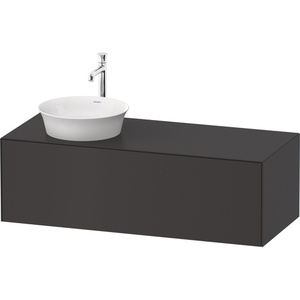 DWT4977L5858 White Tulip Vanity Base Bathroom Vanity - Graphite Satin Matte