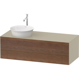 DWT4977L77H3 White Tulip Vanity Base Bathroom Vanity - American Walnut Taupe DWT4977L77H3 White Tulip Vanity Base Bathroom Vanity - American Walnut Taupe