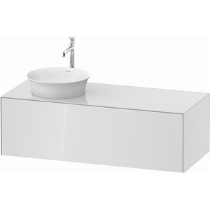 DWT4977L8585 White Tulip Vanity Base Bathroom Vanity - White High Gloss
