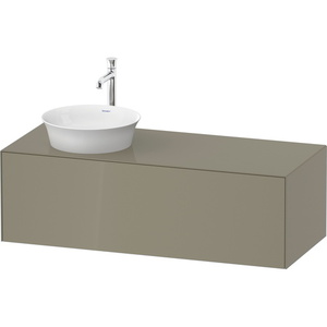 DWT4977LH2H2 White Tulip Vanity Base Bathroom Vanity - Stone Gray High Gloss DWT4977LH2H2 White Tulip Vanity Base Bathroom Vanity - Stone Gray High Gloss